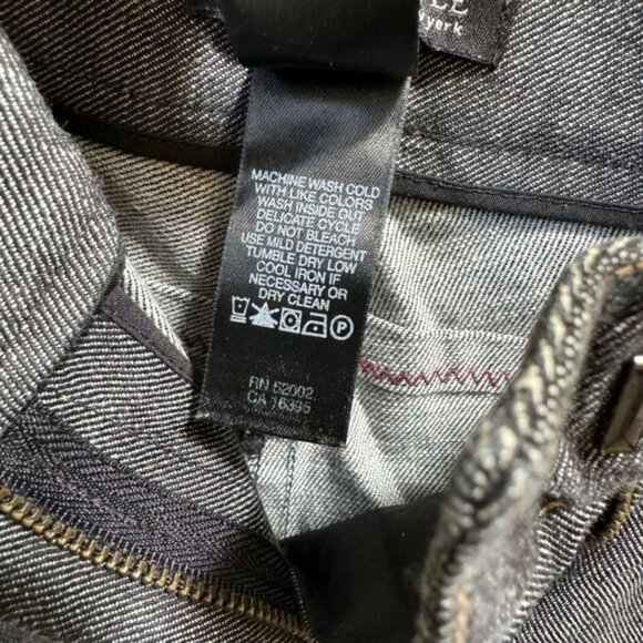 Kenneth Cole Vintage Y2K Embroidered Slit Flare Straight Leg Jean Pant Pocket 10 - Picture 9 of 16